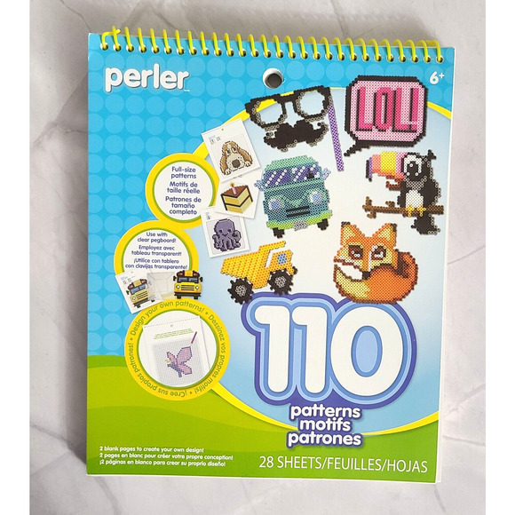 Perler Patterns 110 Ideas Spiral Bound Top Pattern Book - Picture 1 of 6